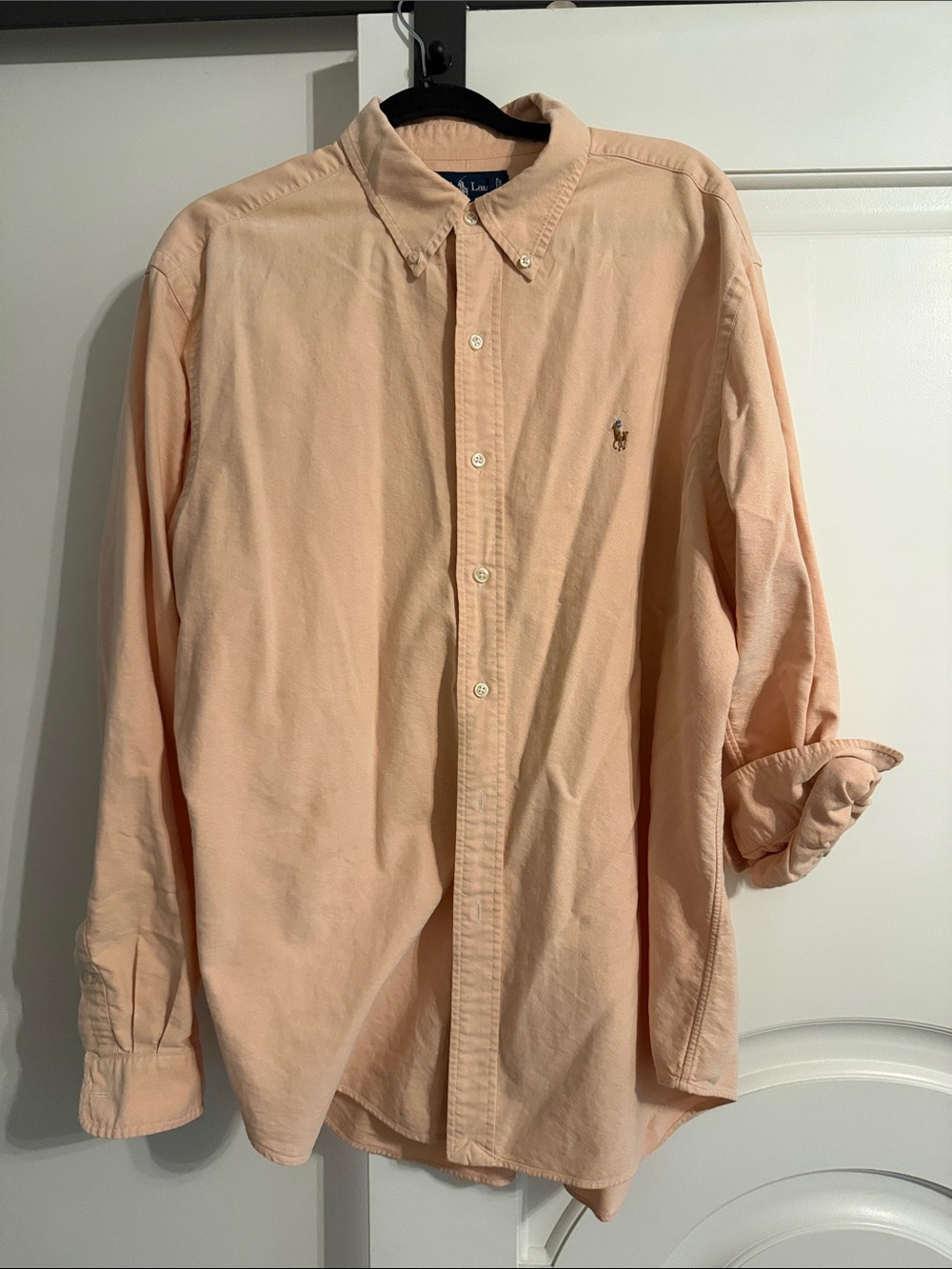 Polo by Ralph Lauren Light Peach Long-Sleeve Button-Down Shirt